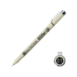 Caneta Pigma Micron preta nº0.1 ponta 0.25mm