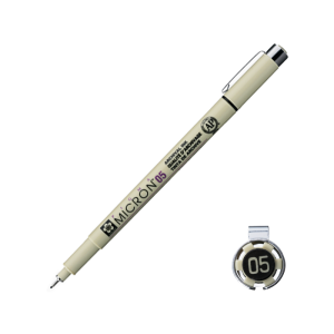 Caneta Pigma Micron preta nº0.5 ponta 0.45mm