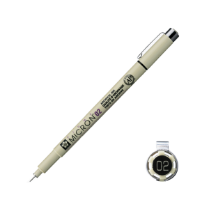 Caneta Pigma Micron preta nº0.2 ponta 0.30mm