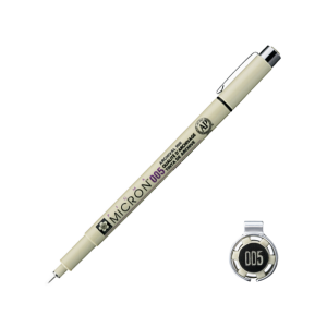 Caneta Pigma Micron preta nº0.05 ponta 0.20mm