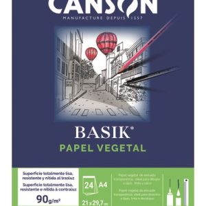 Bloco papel vegetal A4 24 folhas Canson