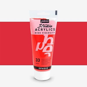 Acrilico studio 100ml 33 Vermelho cadmio Pebeo 