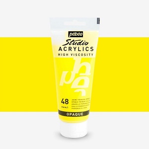 Acrilico studio 100ml 48 amarelo primário opaco Pebeo 