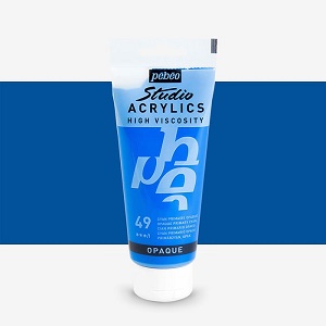 Acrilico studio 100ml 49 Azul cyan opaco Pebeo 