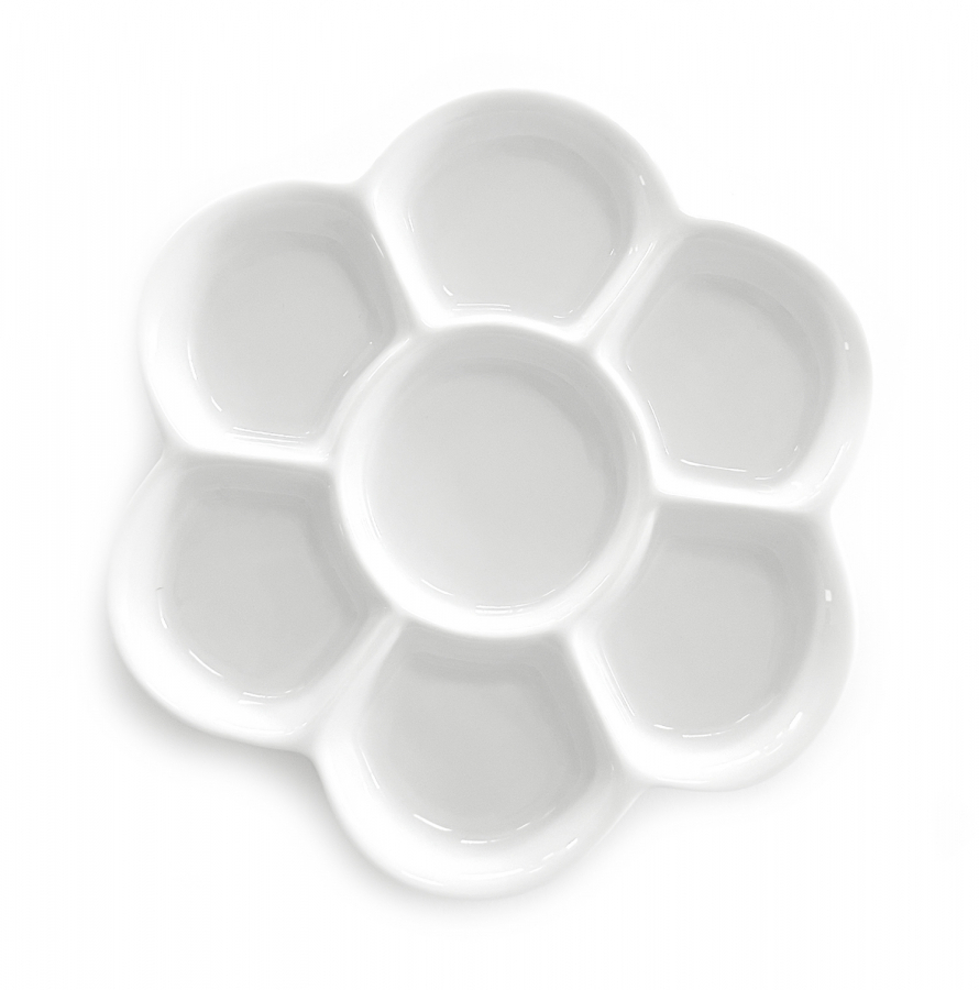 Paleta de porcelana 15cm Flor