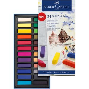 Cx 24 meios pasteis secos Faber Castell
