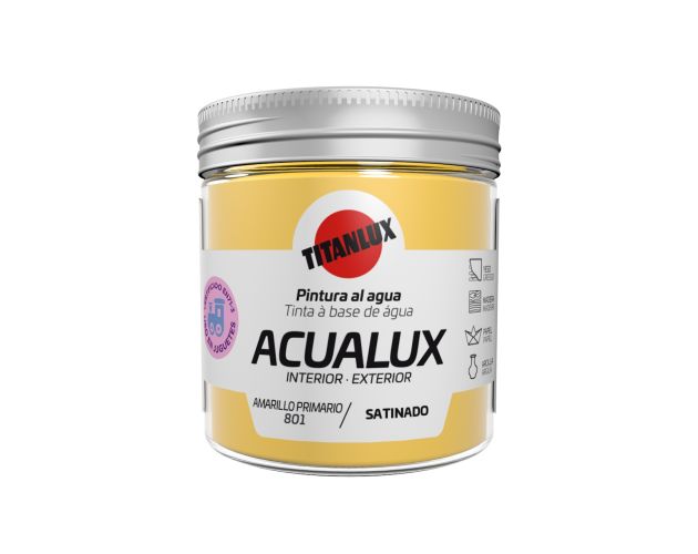 Acrilico Acualux 75ml nº801 Amarelo primário