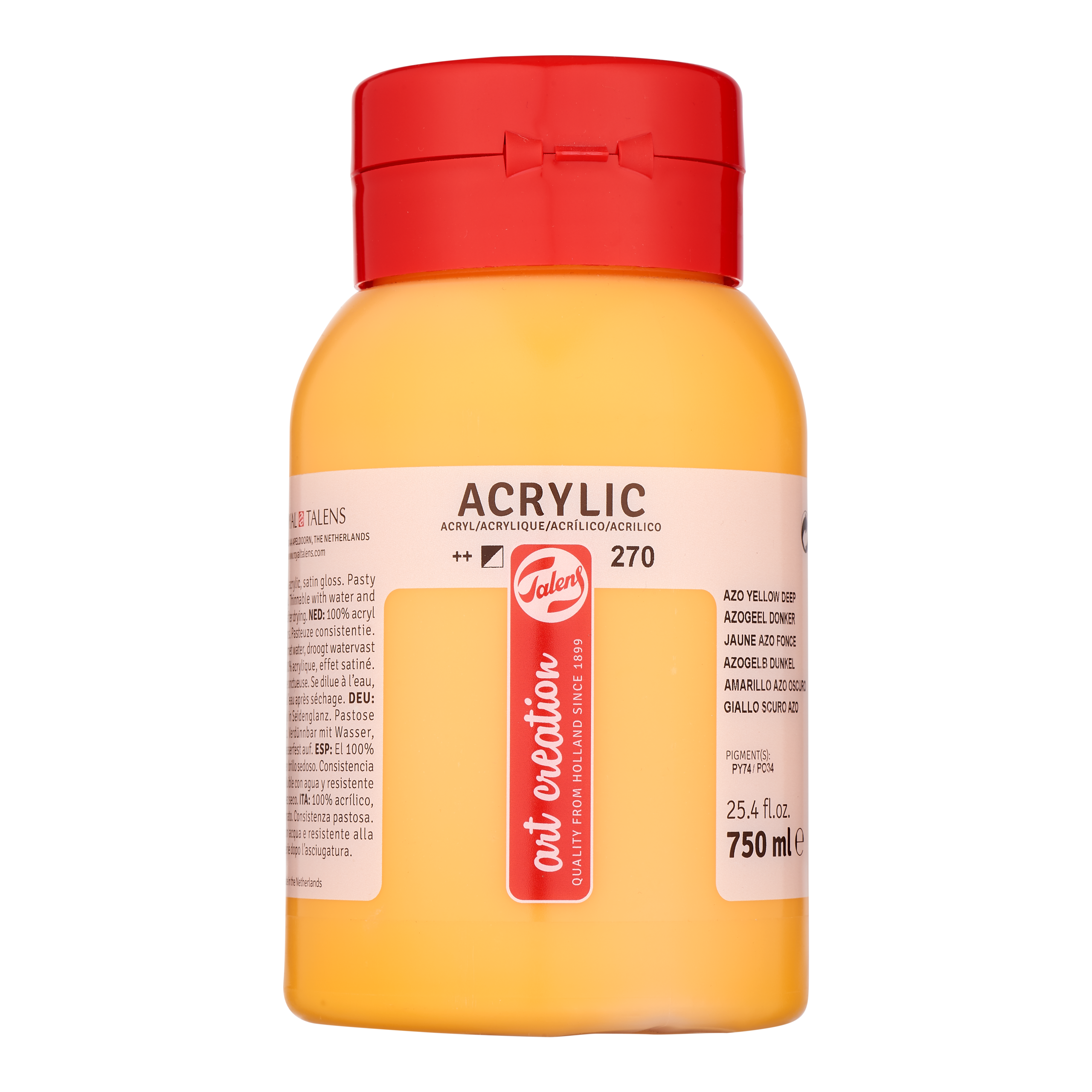 Acrilico 750ml 270 Art creation Amarelo Azo escuro