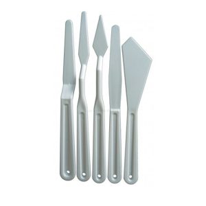 Conjunto de 5 espatulas de plastico