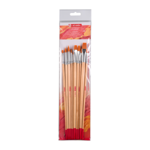 Cj. 10 Pinceis sinteticos cabo comprido Artecreation 