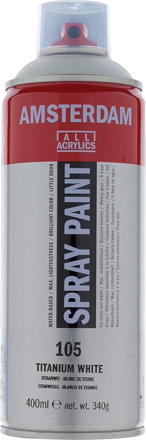 Spray acrilico 400ml n 105 Branco titaneo Amsterdam