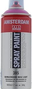 Spray acrilico 400ml n 385 rosa quinacridona claro Amsterdam 