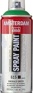 Spray acrilico 400ml n 615 Verde esmeralda Amsterdam 