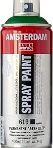 Spray acrilico 400ml n 619 Verde permanente escuro Amsterdam 