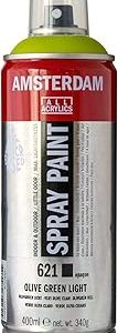 Spray acrilico 400ml n 621Verde oliva claro Amsterdam 