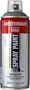 Spray acrilico 400ml n 710 Cinza neutro Amsterdam 