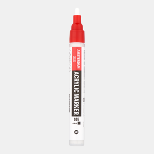 Marcador Amsterdam tamanho M nº105 Branco Titanio
