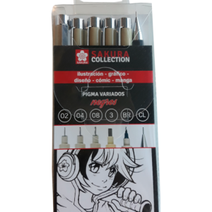 Set de 6 pigma design e grafite