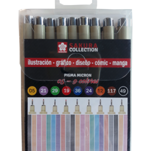 Set 9 canetas pigma 0.5 cores