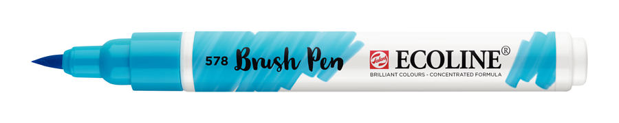 Ecoline brush pen nº578 Azul celeste