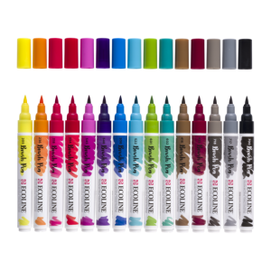 Estojo 15 canetas de Ecoline