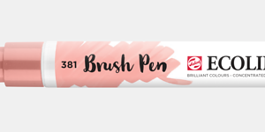 Ecoline brush pen nº381 Vermelho pastel