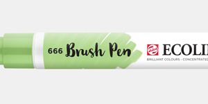 Ecoline brush pen nº666 Verde pastel