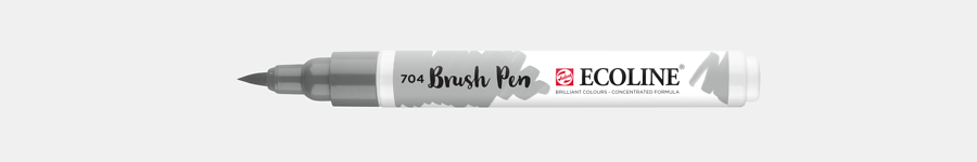 Ecoline brush pen nº704 Cinza