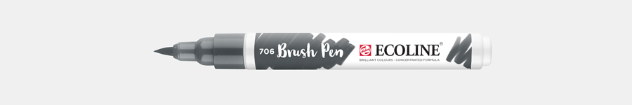 Ecoline brush pen nº706 Cinza escuro