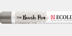 Ecoline brush pen nº728 Cinza quente claro