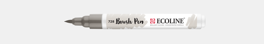 Ecoline brush pen nº728 Cinza quente claro