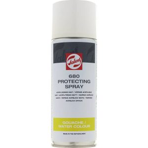 Verniz spray 400ml para aguarela e guache 
