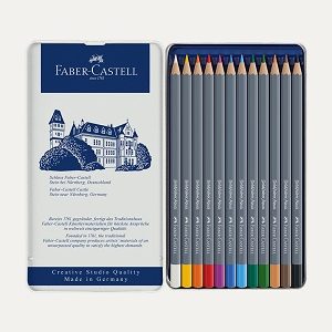 Cx 12 lapis aguarela Goldfaber Faber Castell